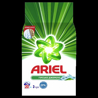 ARIEL Автомат пральний порошок Гірський джерело 3кг