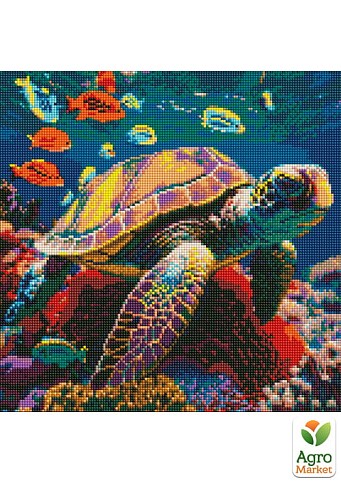 Алмазна мозаїка - Мешканці підводного світу з голограмними стразами (АВ) Ідейка AMO7617