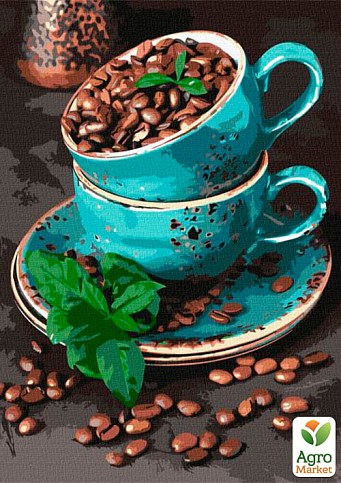 Картина по номерам - Ароматные кофейные зерна Идейка KHO5636
