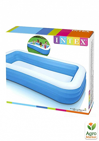 Детский надувной бассейн прямоугольный 305х183х56 см ТМ "Intex" (58484) - фото 3