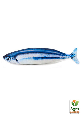 Мягкая игрушка с мятой для кота Рыба синяя 18 см (3343650)