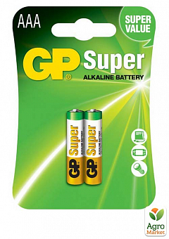 Батарейка GP Super Alkaline LR3 AAA упаковка 2 шт.2