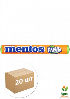 Жевательное драже Fanta (апельсин) ТМ "Ментос" 37,5г упаковка 20 шт2