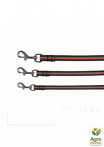 Поводок с ручкой для собак Fusion черный/оранжевый (5м/17мм) "TRIXIE" TX-20595