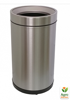 Ведро для мусора JAH 15 л круглое серебряный металлик без крышки с внутренним ведром (7040)1