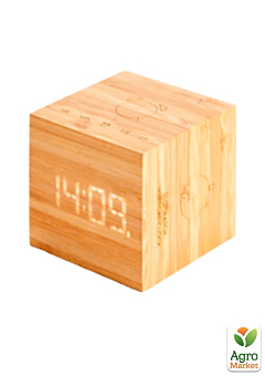 Годинник-будильник на акумуляторі Cube Gingko (Англія), бамбук (G028BO)2