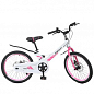 Велосипед дитячий PROF1 20д. Hunter, SKD85, магн. рама, дзвінок, диск. гальма, підніж., біло-рож. (LMG20239)