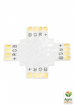 Соединитель X для LED ленты Lemanso 10мм 4pin без зажимов / LMA9434 (936104)2