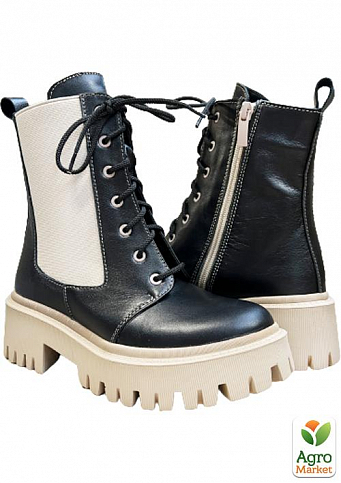 Жіночі черевики зимові Amir DSO2235 37 23,5см Чорний/Беж - фото 6