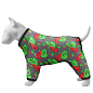 Ветровка для собак WAUDOG Clothes, рисунок "Калина", XS22, 30-34 см, С 19-21 см (5322-0228)