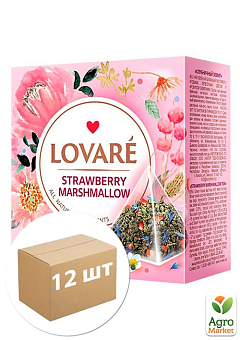 Чай "Strawberry Marshmallow" ТМ "Lovare" 15 пак. по 2г упаковка 12шт1