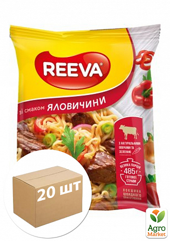 Вермішель (зі смаком яловичини) ТМ "Reeva" 85г упаковка 20 шт