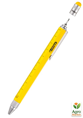 Ручка кулькова-стилус Troika Construction з лінійкою, латунь, жовтий (PIP20/YE) - фото 2