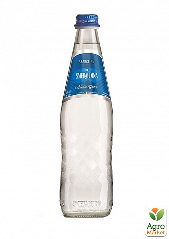 Вода питна, мінеральна, природна, їдальня Smeraldina газована 0.33 л (скло) упаковка 24шт - фото 2