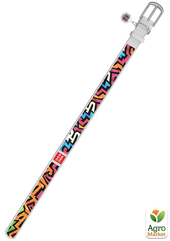 Ошейник WAUDOG Design с рисунком "Граффити", премиум кожа, металлическая пряжка (ширина 12 мм, длина 19-25 см) белый (0012-0021-15) - фото 3