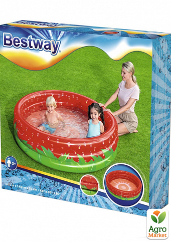 Детский надувной бассейн "Клубника" 160х38 см ТМ "Bestway" (51145) - фото 3