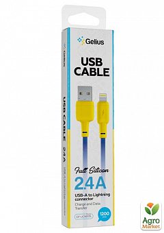 Кабель USB Gelius Full Silicon GP-UCN001L Lightning Yellow/Blue1