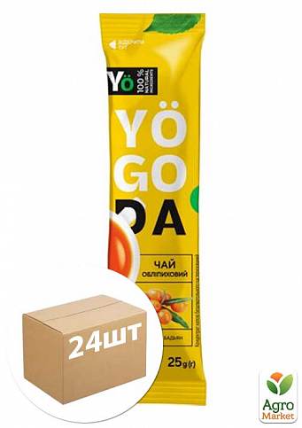 Чай облепиховый ТМ "Yogoda" (стик) 25г упаковка 24шт