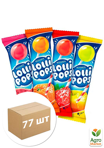 Карамель (фруктово-ягодный вкус) РЦ ТМ "LolliPops" 12,7г упаковка 77шт