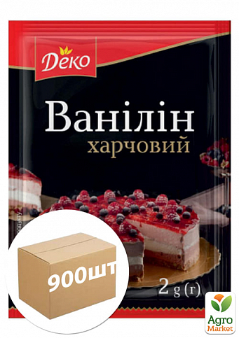 Ванілін харчовий ТМ "Деко" 2г упаковка 900шт