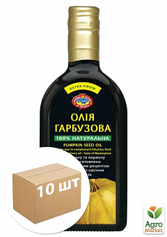 Олія гарбузова ТМ "Агросільпром" 350мл упаковка 10шт9