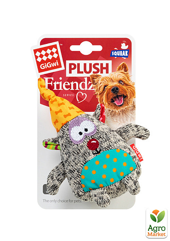 Іграшка для собак Ведмідь з пищалкою GiGwi Plush, текстиль, 10 см (75044) - фото 2