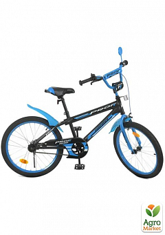 Велосипед детский PROF1 20д. Inspirer, SKD75,фонарь,звонок,зеркало,подножка,черно-синий (Y20323-1)2