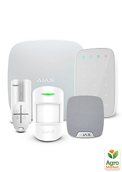 Комплект бездротової сигналізації Ajax StarterKit + KeyPad + HomeSiren white1
