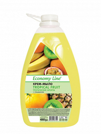 Крем-мыло с глицерином ТМ "Economy Line"4000 г (тропические фрукты)