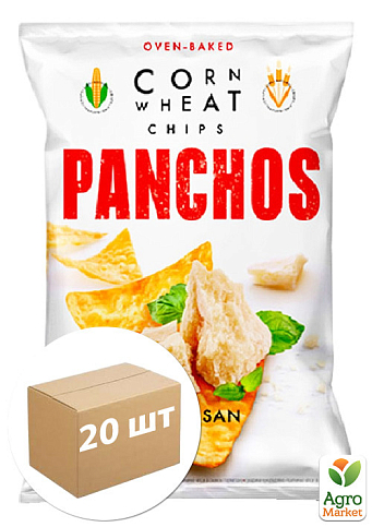 Чіпси зі смаком Пармезану ТМ "PANCHOS" 82 г упаковка 20 шт