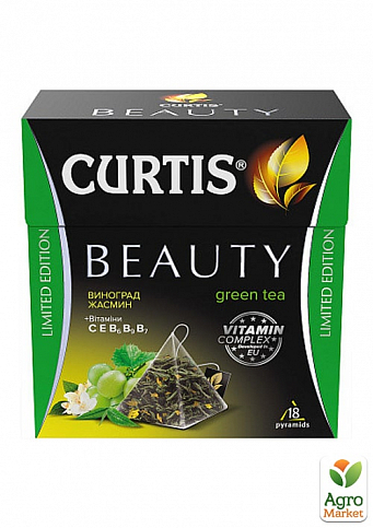 Чай Beauty Green Tea (пачка) ТМ "Curtis" 18 пакетиков по 1,8г упаковка 12шт - фото 2