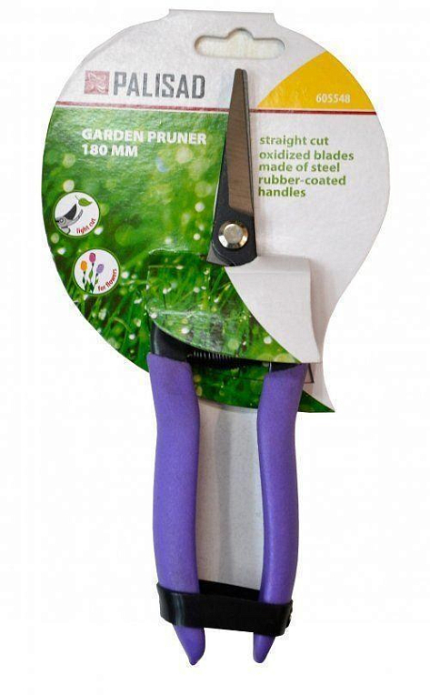 Секатор для квітів 180мм з прямим різом ТМ "PALISAD" № 605548