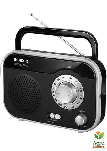 Портативний радіоприймач SENCOR SRD 210 Чорний/Сріблястий