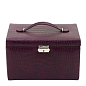 Ящик для драгоценностей Friedrich Lederwaren Classico пурпурный, крокодил (23236-56) цена
