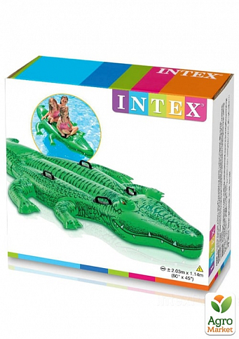 Детский надувной плотик для катания "Крокодил" 203х114 см ТМ "Intex" (58562) - фото 2