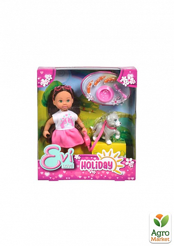 Кукольный набор Эви "Холидей. Друг" с песиком и аксессуарами, 3+ Simba Toys