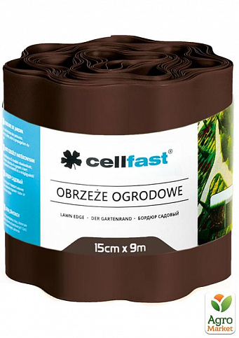 Бордюр газонный волнистый/коричневый/15 см x 9 м Cellfast (30-012H)