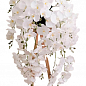 Орхидея искусственная белая в вазоне на 15 орхидей (ОК12111)