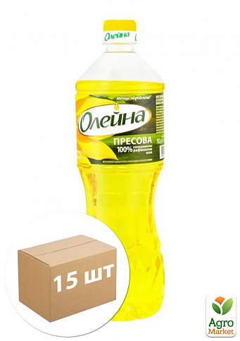 Масло подсолнечное "Олейна Пресова" 0,85л упаковка 15 шт