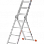 Лестница-трансформер алюминиевая BLUETOOLS (4х4 ступени) (160-9404) цена