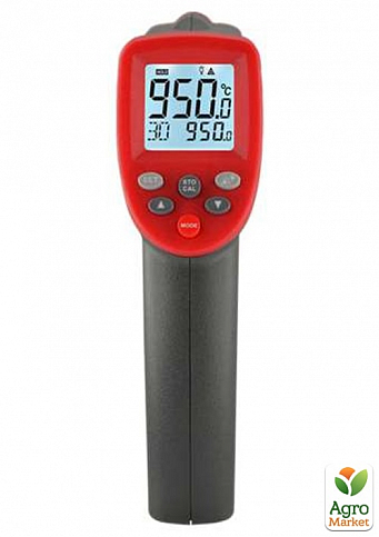 Бесконтактный инфракрасный термометр (пирометр)  -50-950°C, 12:1, EMS=0,1-1  WINTACT WT900 - фото 3