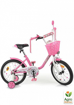 Велосипед дитячий PROF1 18д. Ballerina,SKD75,рожевий,дзвінок,ліхтар,дод.колл (Y1881-1)2