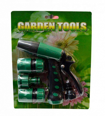 Набір для поливу з пістолетом (2 режиму) "Garden tools" 5 в 1