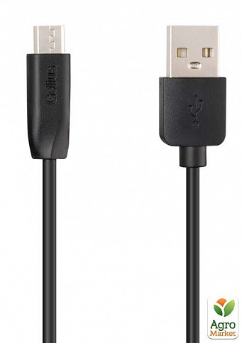 Кабель USB Gelius One GP-UC115 (1m) MicroUSB Black - фото 2