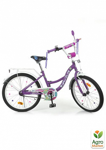 Велосипед детский PROF1 20д. Blossom, SKD45,фонарь,звонок,зеркало,подножка,сиреневый (Y20303N)