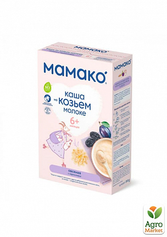 Каша молочная овсяная с черносливом на козьем молоке Мамако, 200г