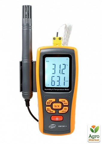 Термогігрометр, термопара, Bluetooth 0-100%, -10-50°C BENETECH GM1361X