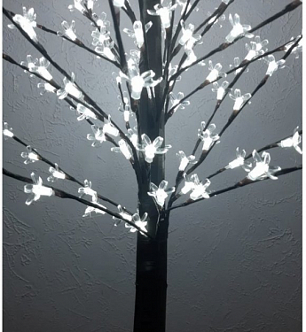 Нічник дерево Сакури 1,5 м чорний стовбур колір свічення білий SLK11-355202 - фото 5