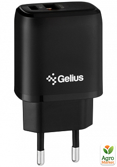 Зарядний пристрій Gelius Pro X-Duo GP-HC014 USB+Type-C QC3.0/PD20W Black2
