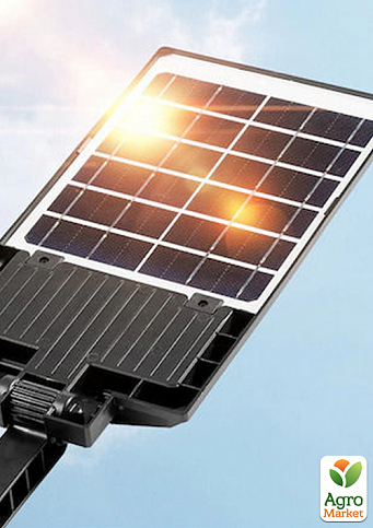 Уличный фонарь c солнечной панелью Solar Induction Street Lamp  W789B-3, 2*1500 mAH  с датчиком движения и пультом Черный - фото 5